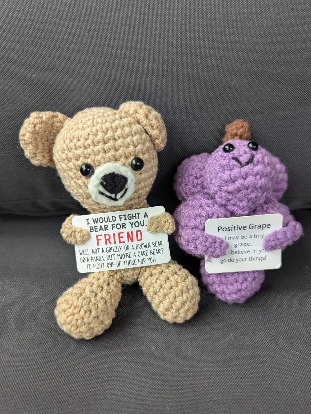 Positive Crochet Mini Bear & Grape